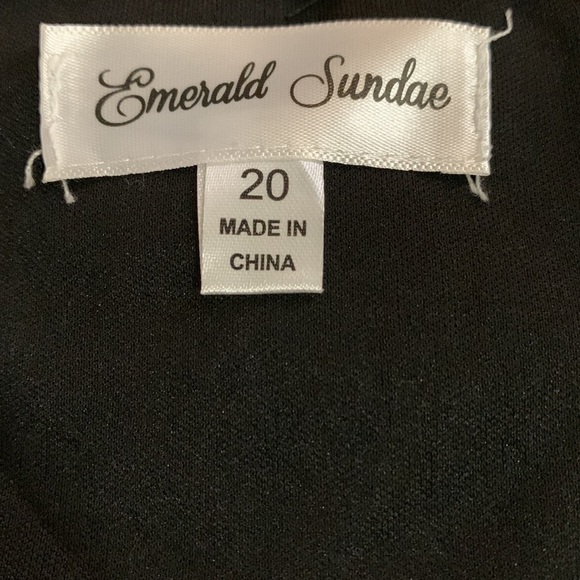 Emerald Sundae Trendy Plus Size Side Shirred Ruched Black Spaghetti Strap Gown - Picture 9 of 12